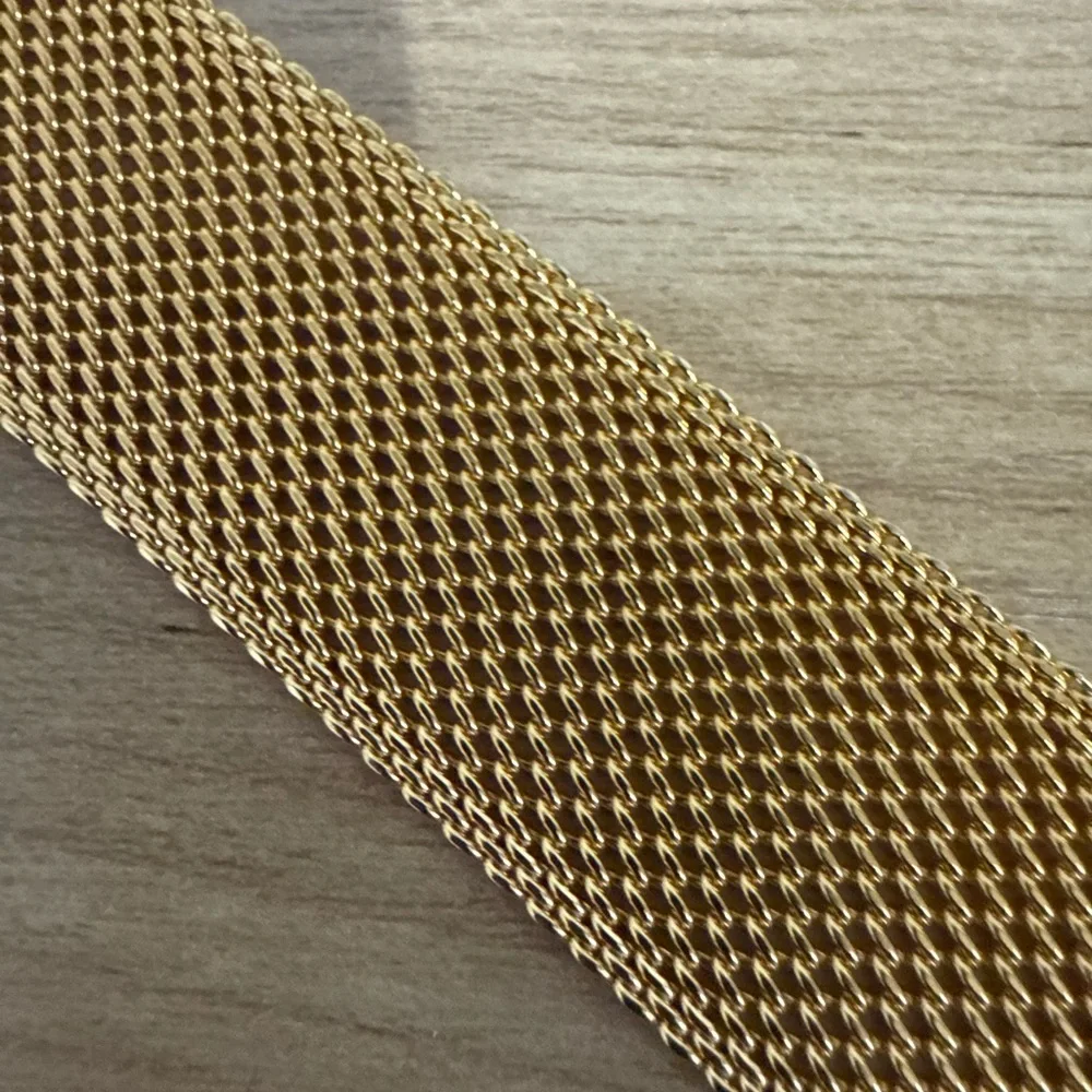 90s Vintage Ann Taylor Gold Mesh Adjustable Belt‎ Size L Large 39” NWT
